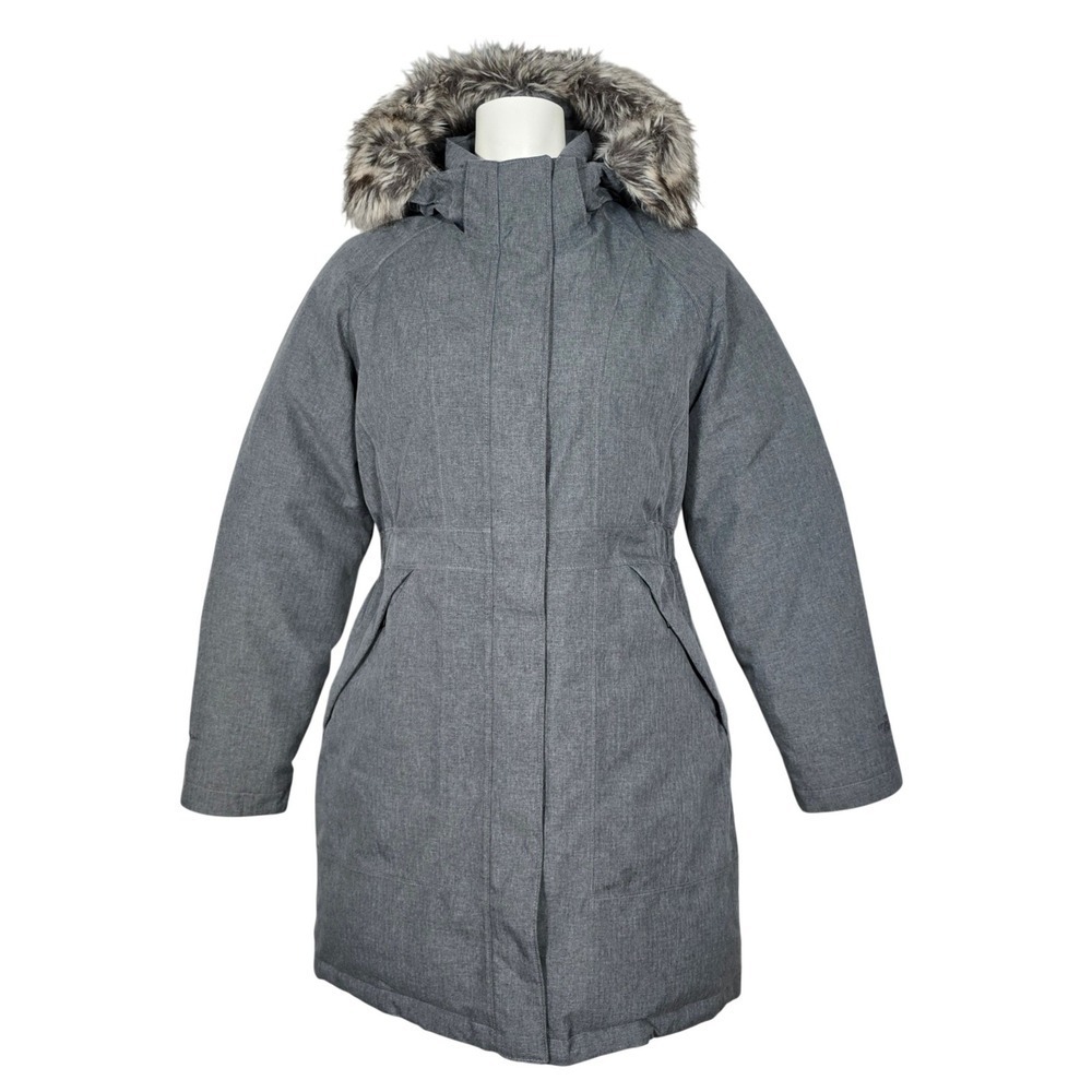 The North Face Women's Arctic Down Parka Hooded Coat Heathered Grey M